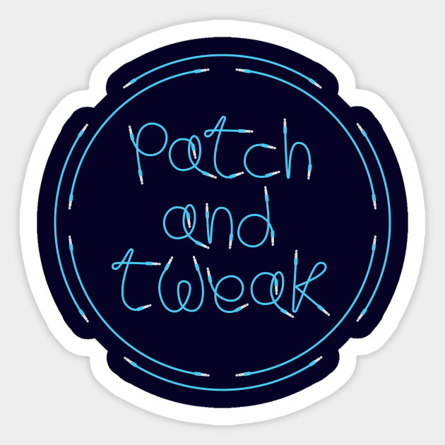 Patch and Tweak Modular Synth Cables Sticker by Atomic Malibu